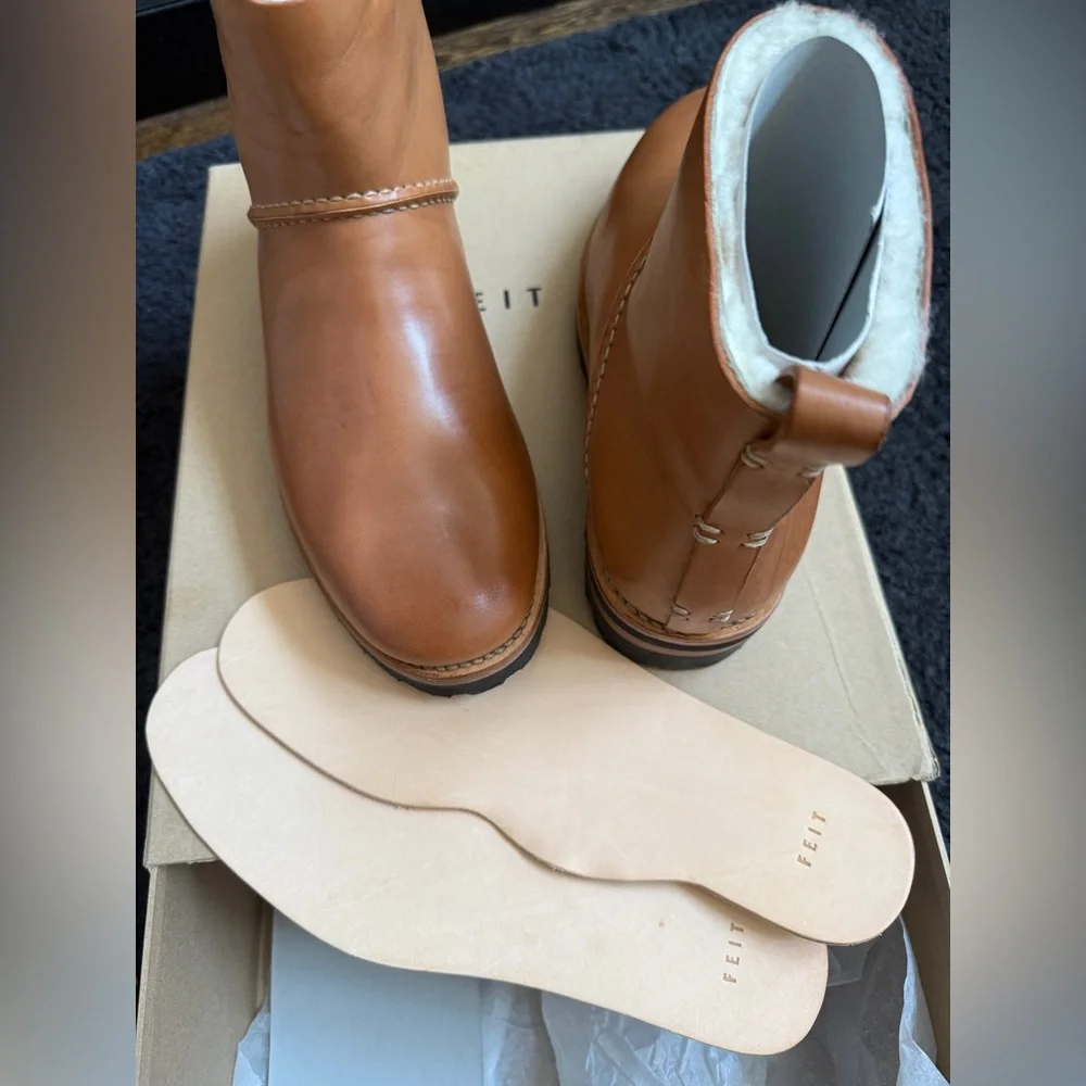 FEIT Shearling Boot Limited Addition Men’s Leather Tan Boots